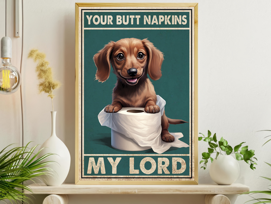 Dachshund Dog Your Butt Napkins Poster